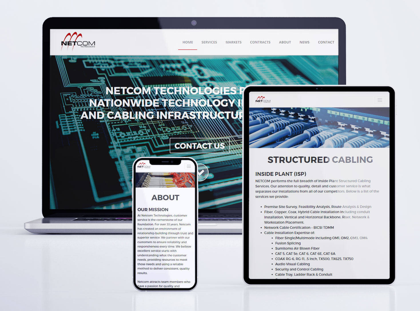 Baltimore Web Design - Netcom Technologies responsive designed website