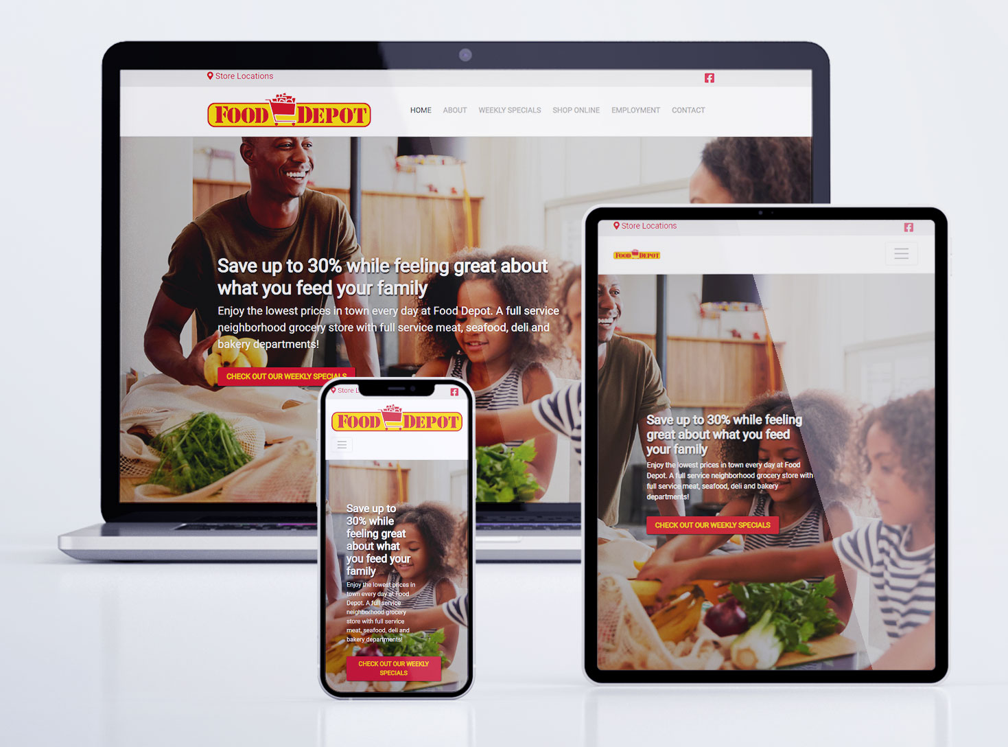 Baltimore Web Design - Food Depot responsive designed website