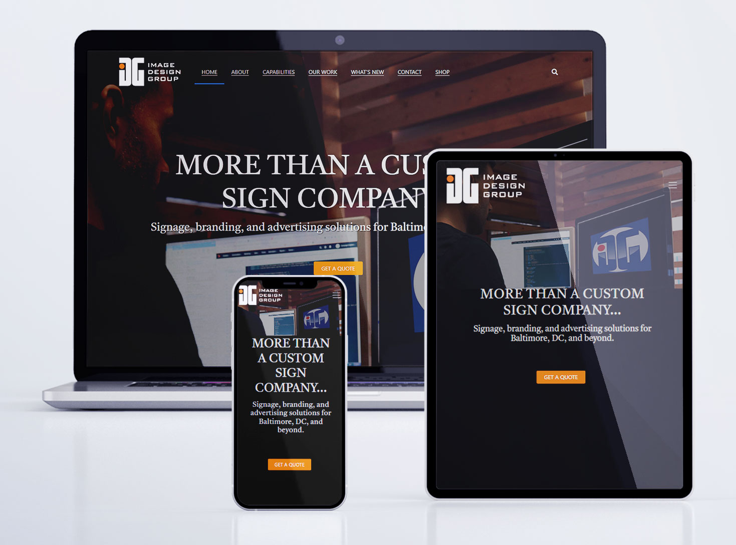 Baltimore Web Design - Image Design Group responsive designed website