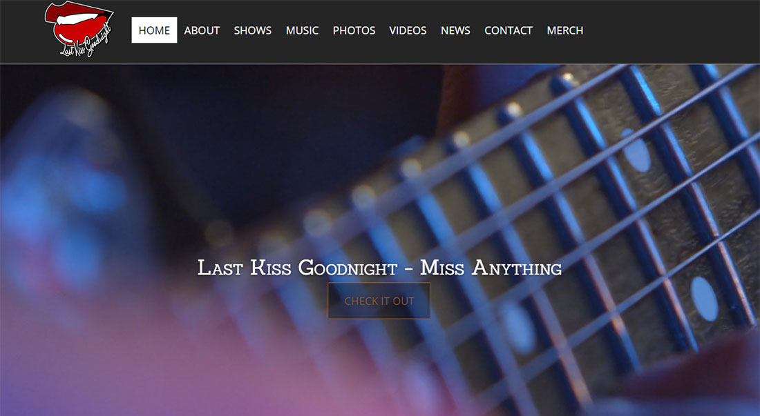 Last Kiss Goodnight - Baltimore website design