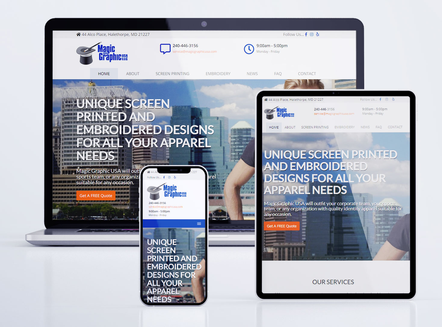 Baltimore Web Design - Magic Graphic responsive designed website