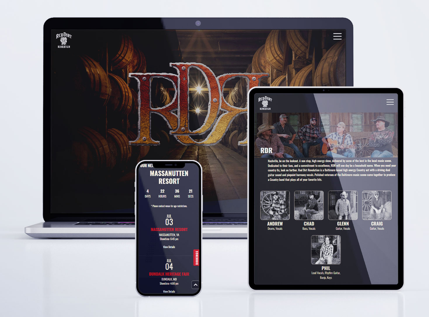Baltimore Web Design Red Dirt Revolution responsive designed website